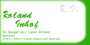 roland inhof business card